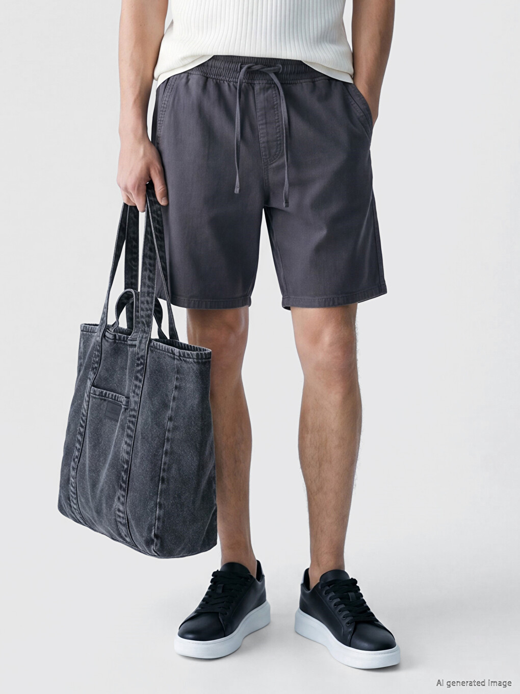Loose Fit Erkek Jean Şort