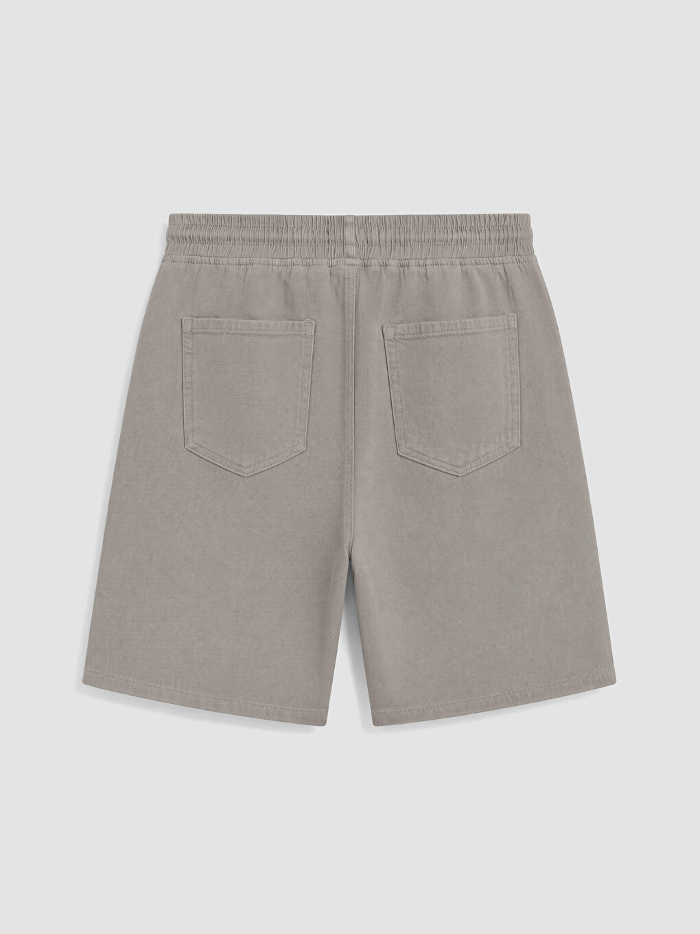 Yeşil Relax Fit Erkek Jean Şort-2