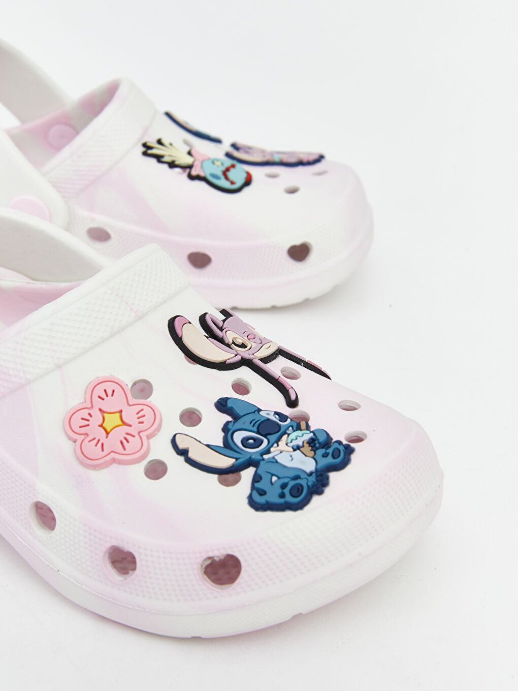 Beyaz Lilo & Stitch Baskılı Kız Çocuk Plaj Sandaleti-2