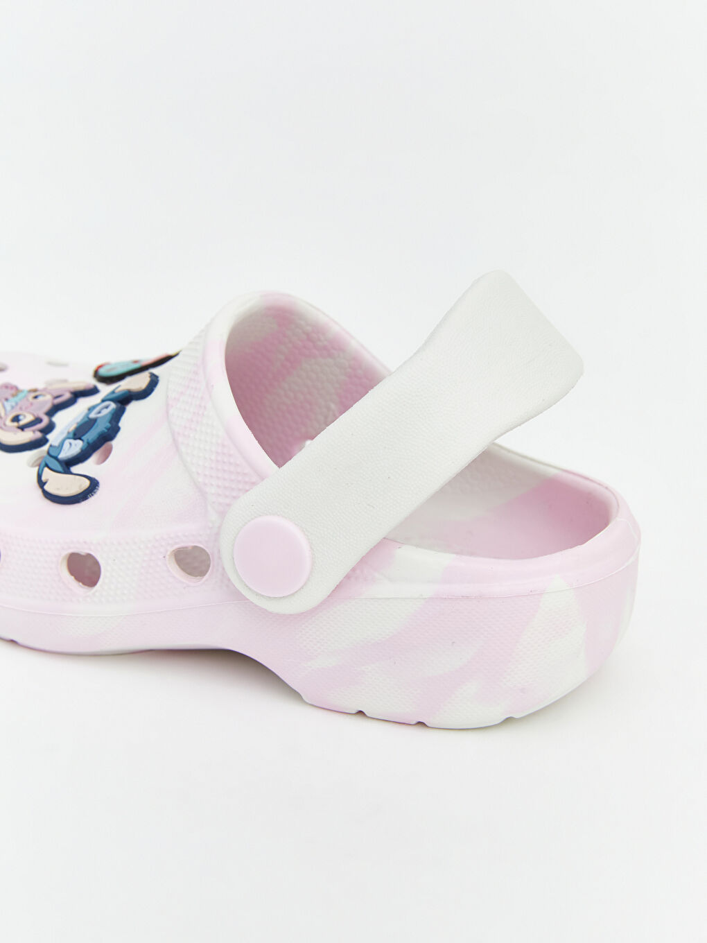 Beyaz Lilo & Stitch Baskılı Kız Çocuk Plaj Sandaleti-4