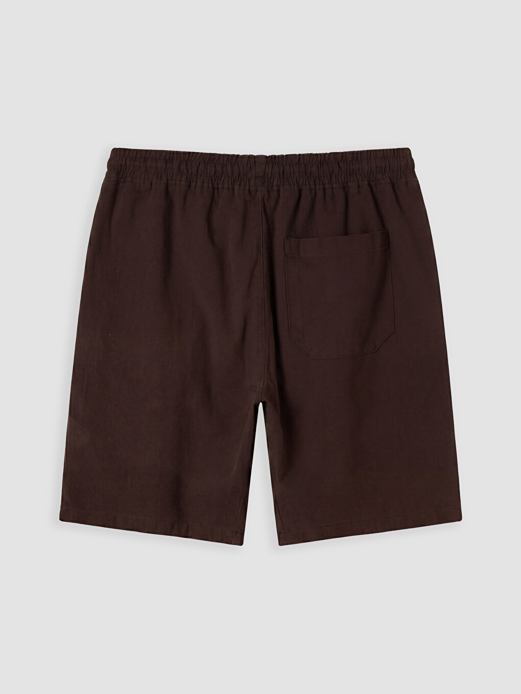 Kahverengi Regular Fit Keten Görünümlü Erkek Şort-4