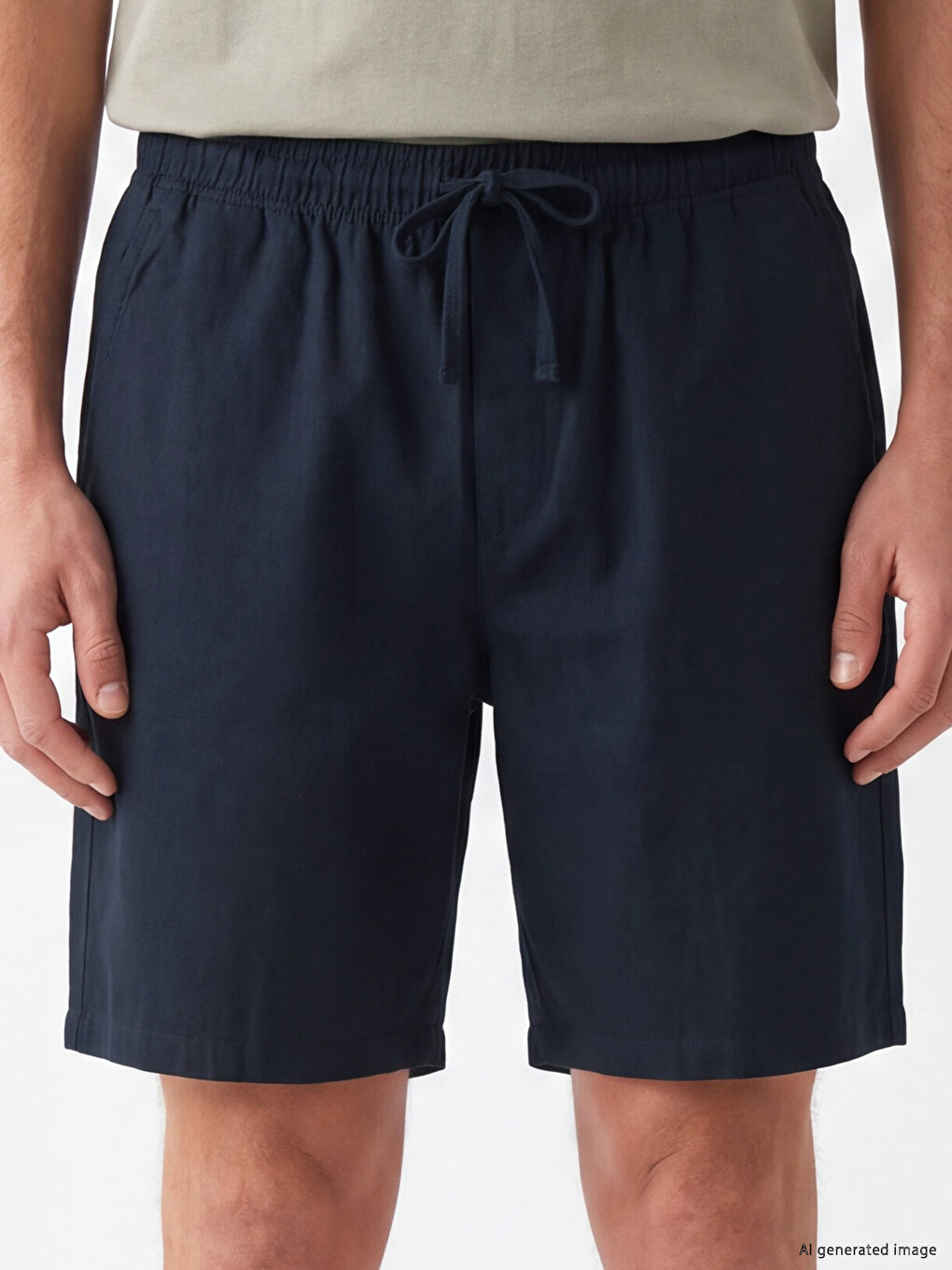 Man Navy Shorts-2