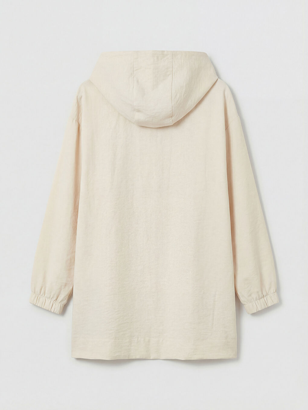 Bej Kapüşonlu Kadın Tunik-1