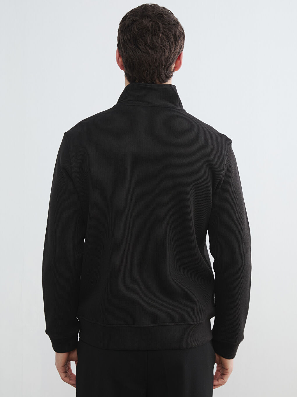 Sweatshirt mit Stehkragen und Reißverschluss für Herren-3