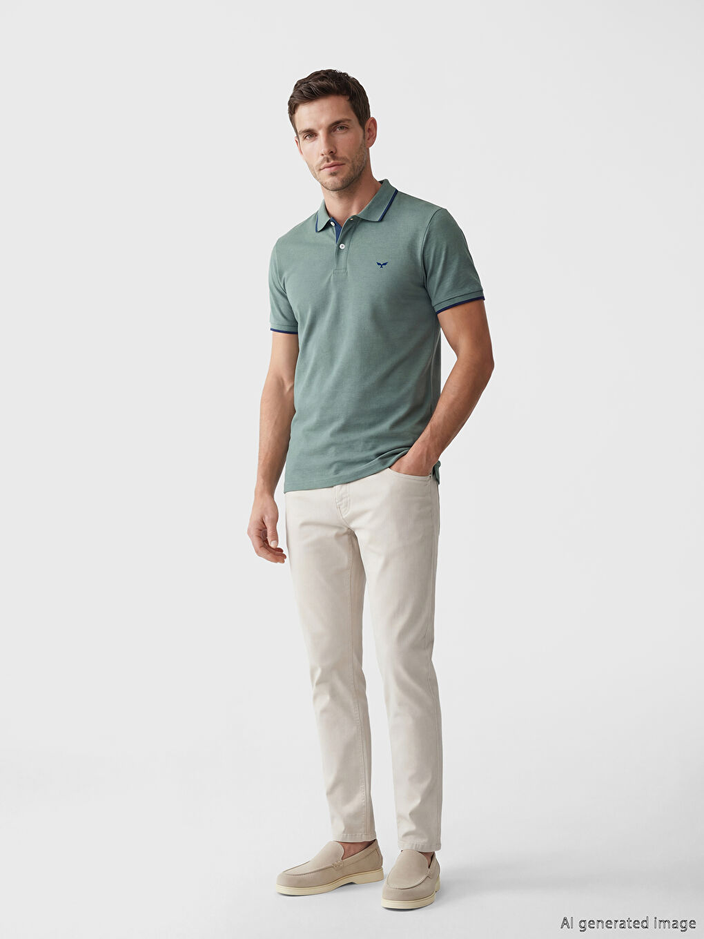 Polo Collar Pique Men's T-Shirt-1