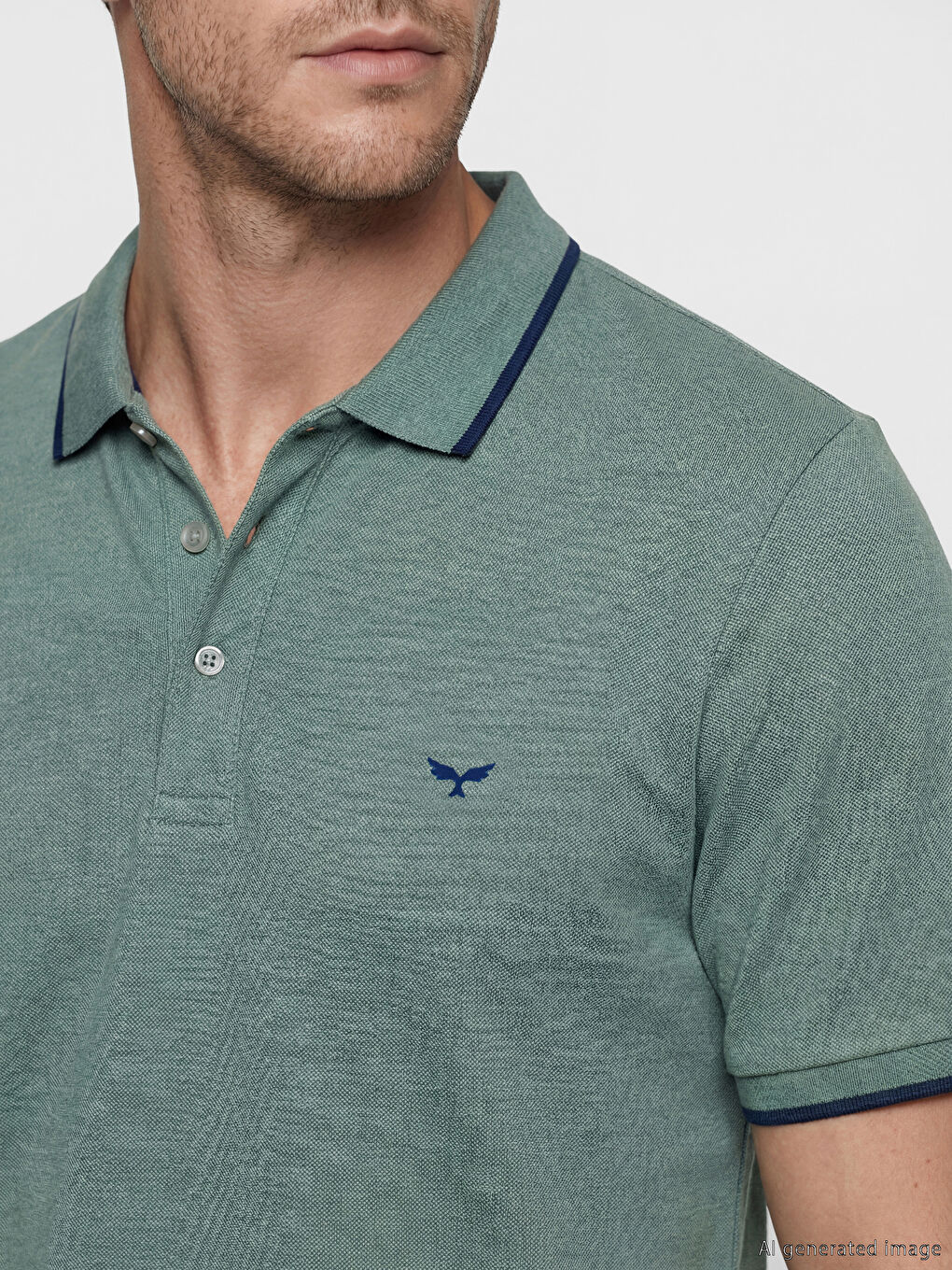 Polo Collar Pique Men's T-Shirt-2