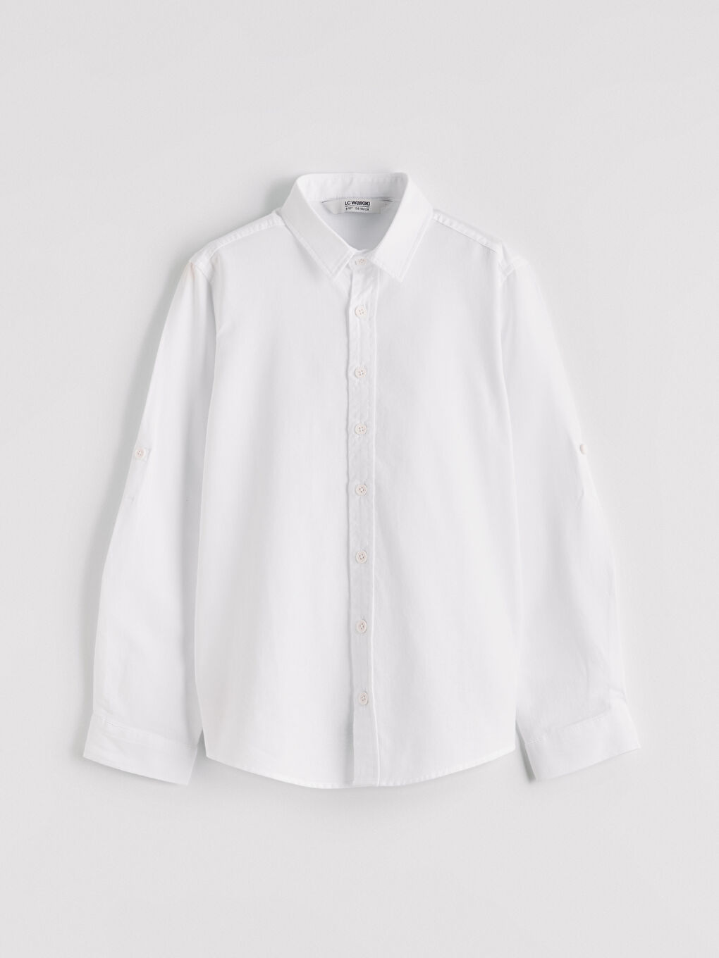 Beyaz Erkek Çocuk Uzun Kollu Gömlek