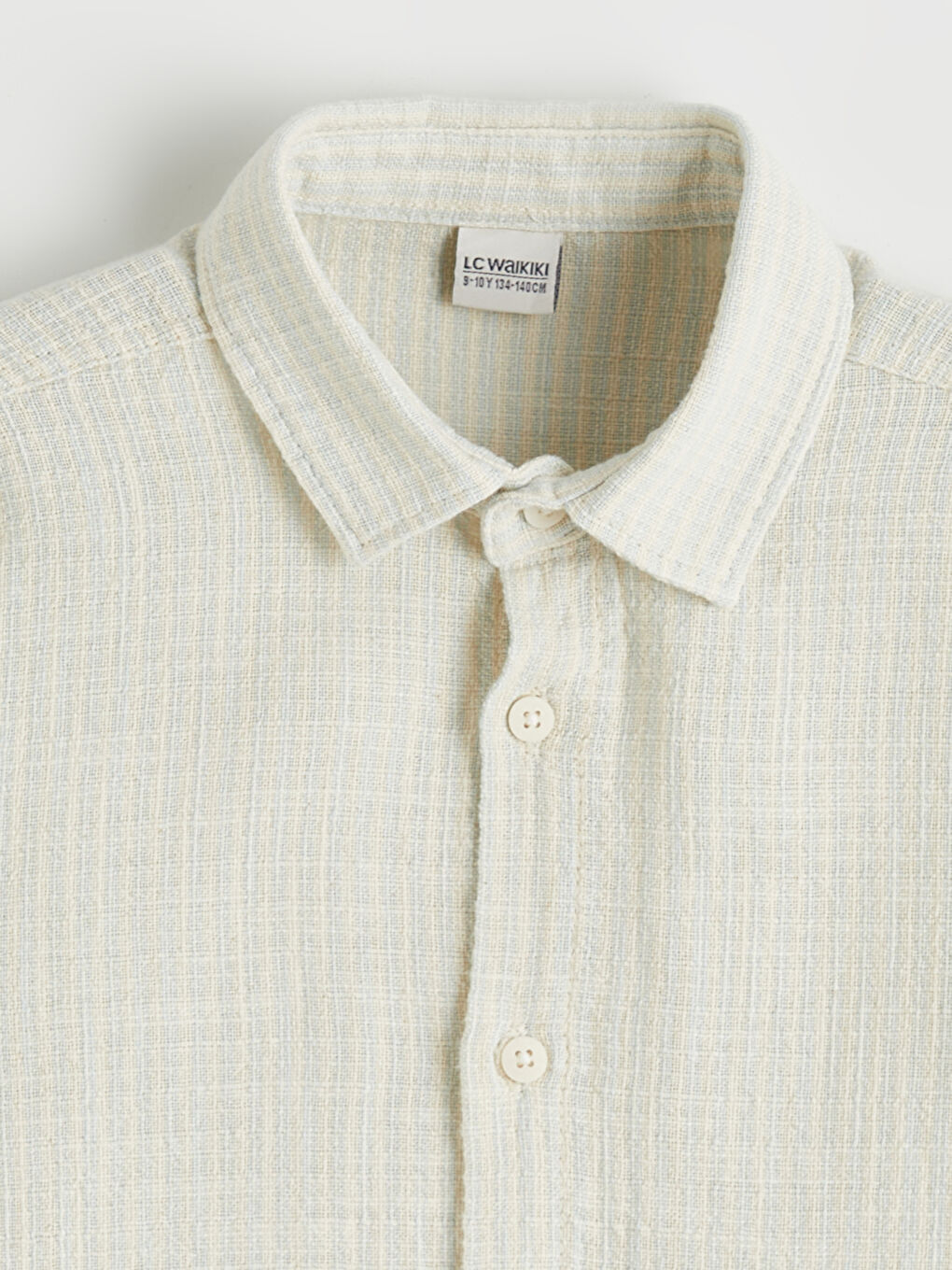 Mavi Uzun Kollu Erkek Çocuk Poplin Gömlek-1