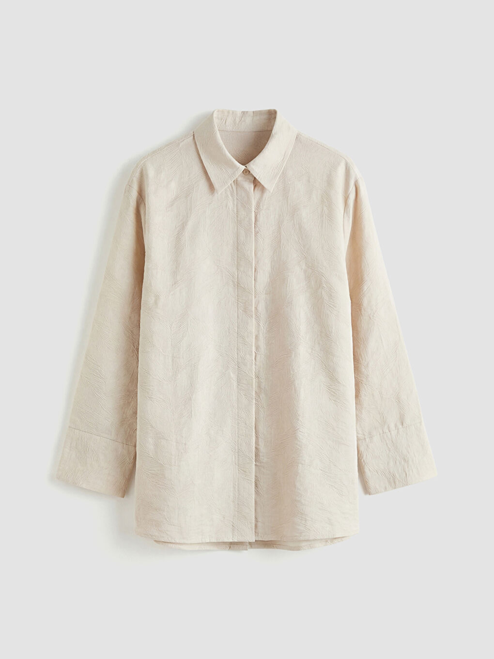 Ekru Nakışlı Kadın Gömlek Tunik-4