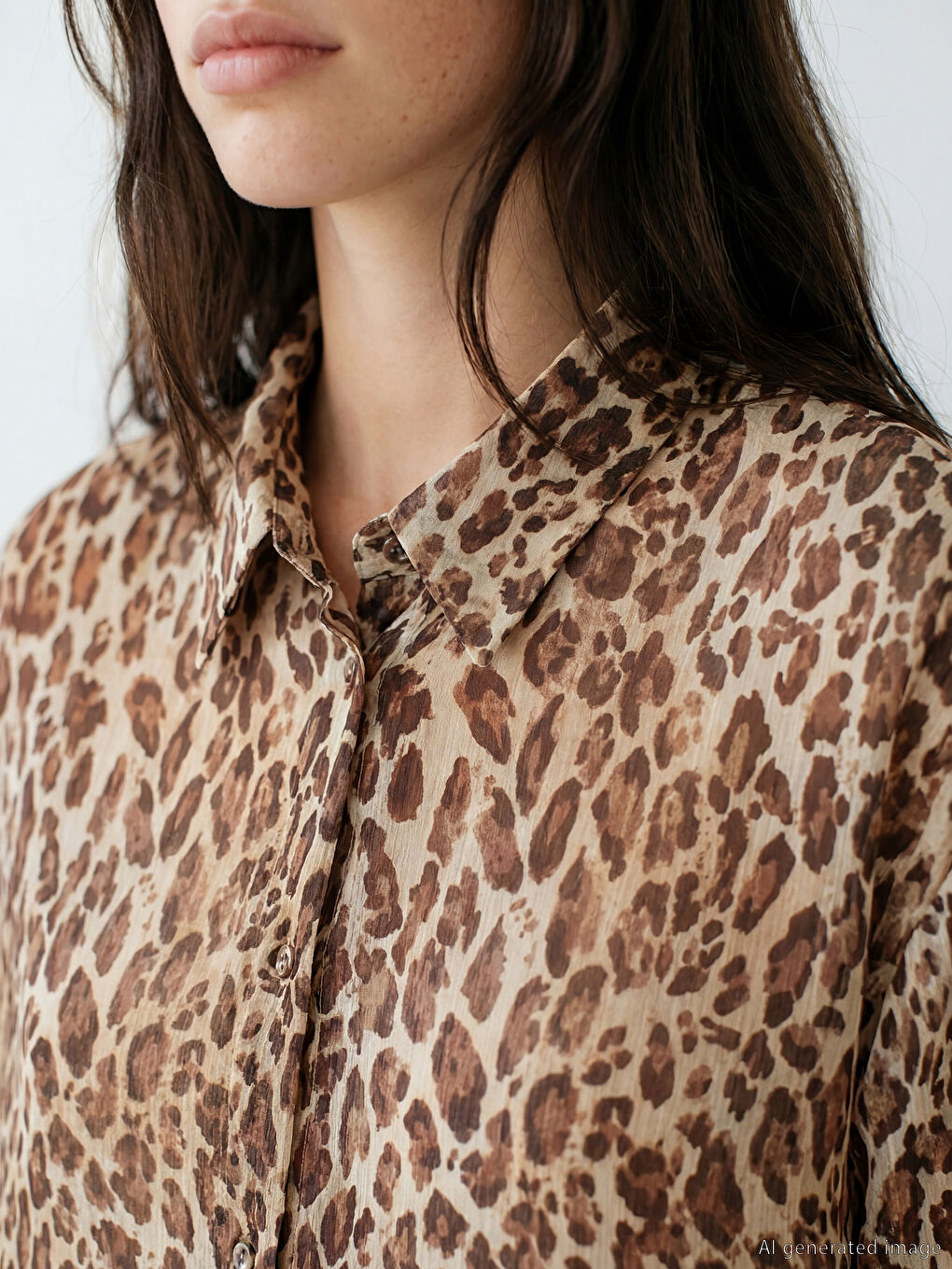 Leopard Print Women's Shirt Tunic-2