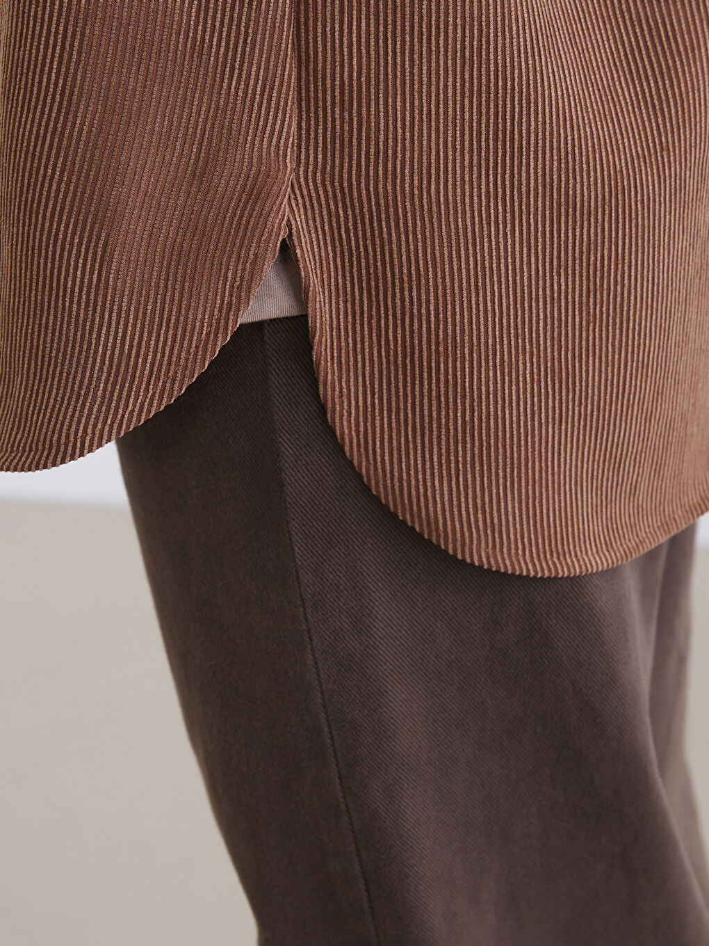 Women's Corduroy Shirt Tunic-2