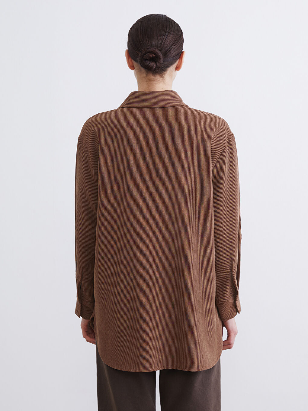 Women's Corduroy Shirt Tunic-3