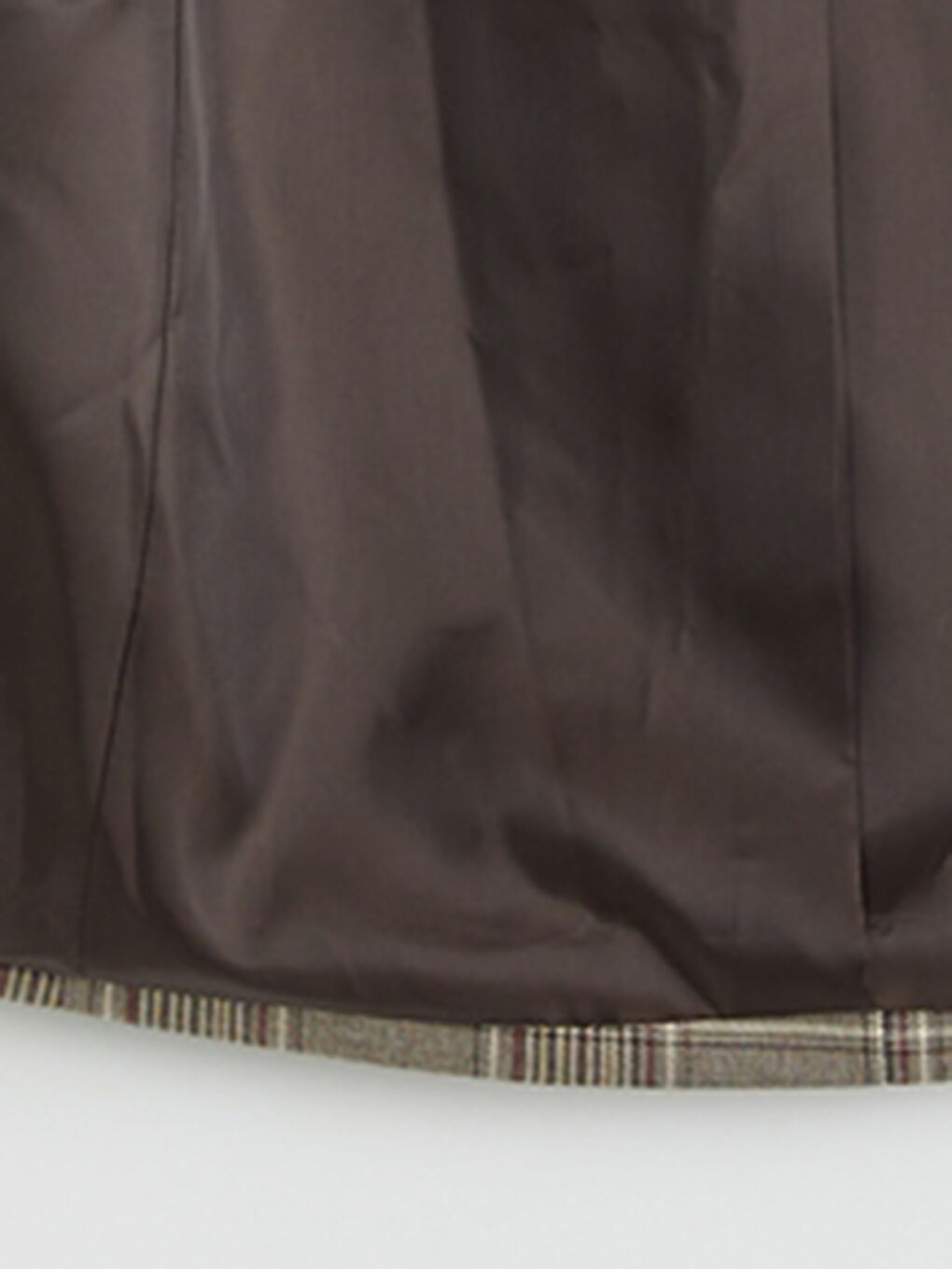 Kahverengi Ekose Kadın Blazer Ceket-2