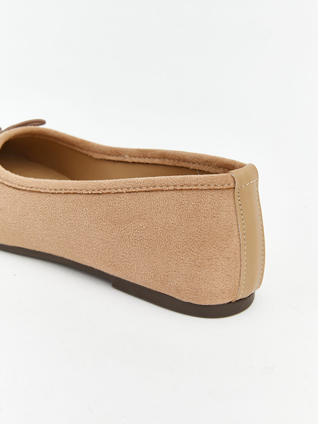 Kahverengi Süet Görünümlü Kadın Babet-3