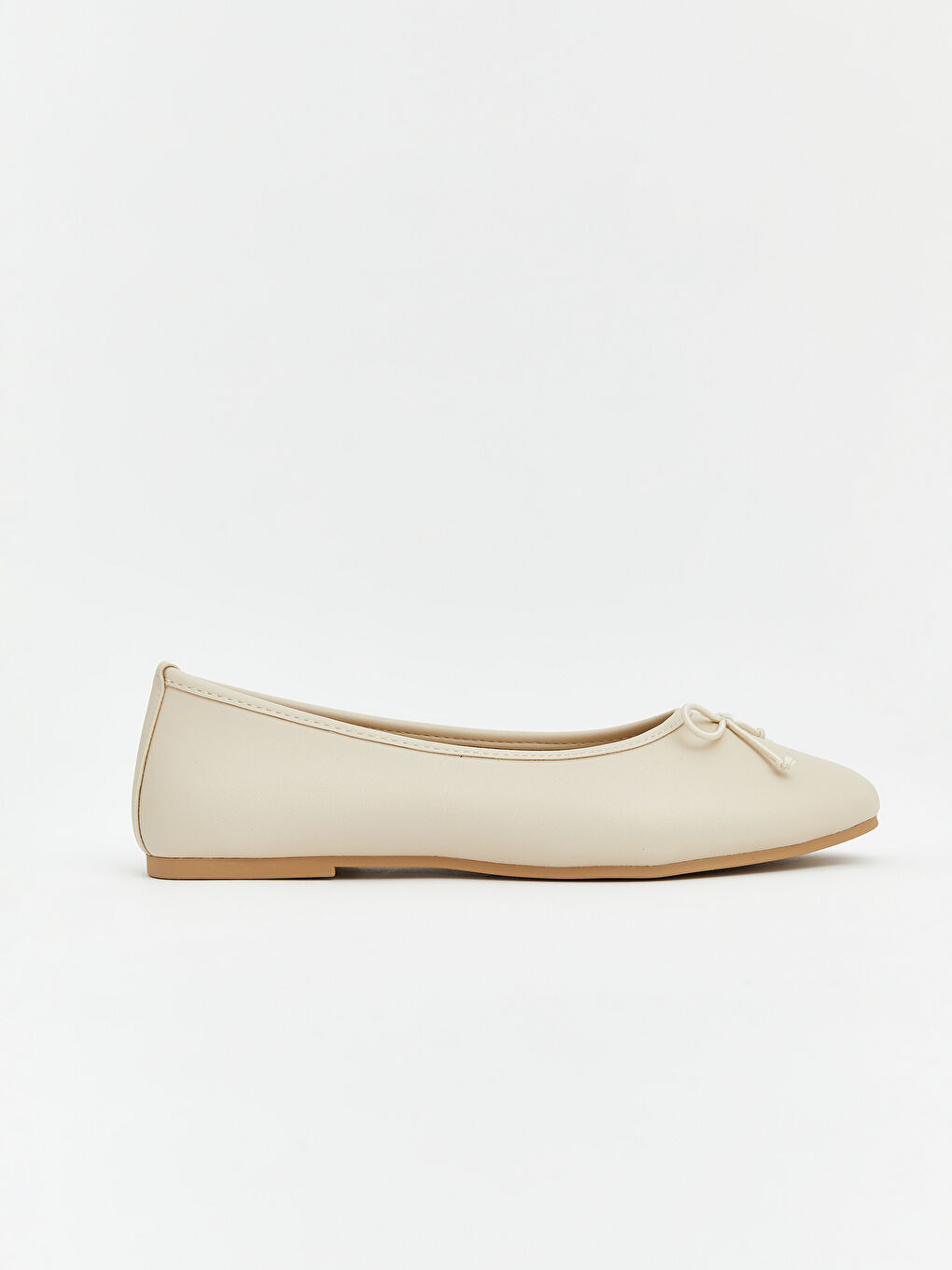 Bej Deri Görünümlü Kadın Babet-1