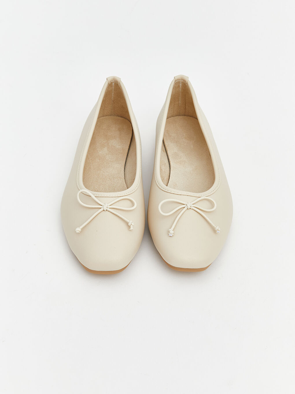 Bej Deri Görünümlü Kadın Babet-2