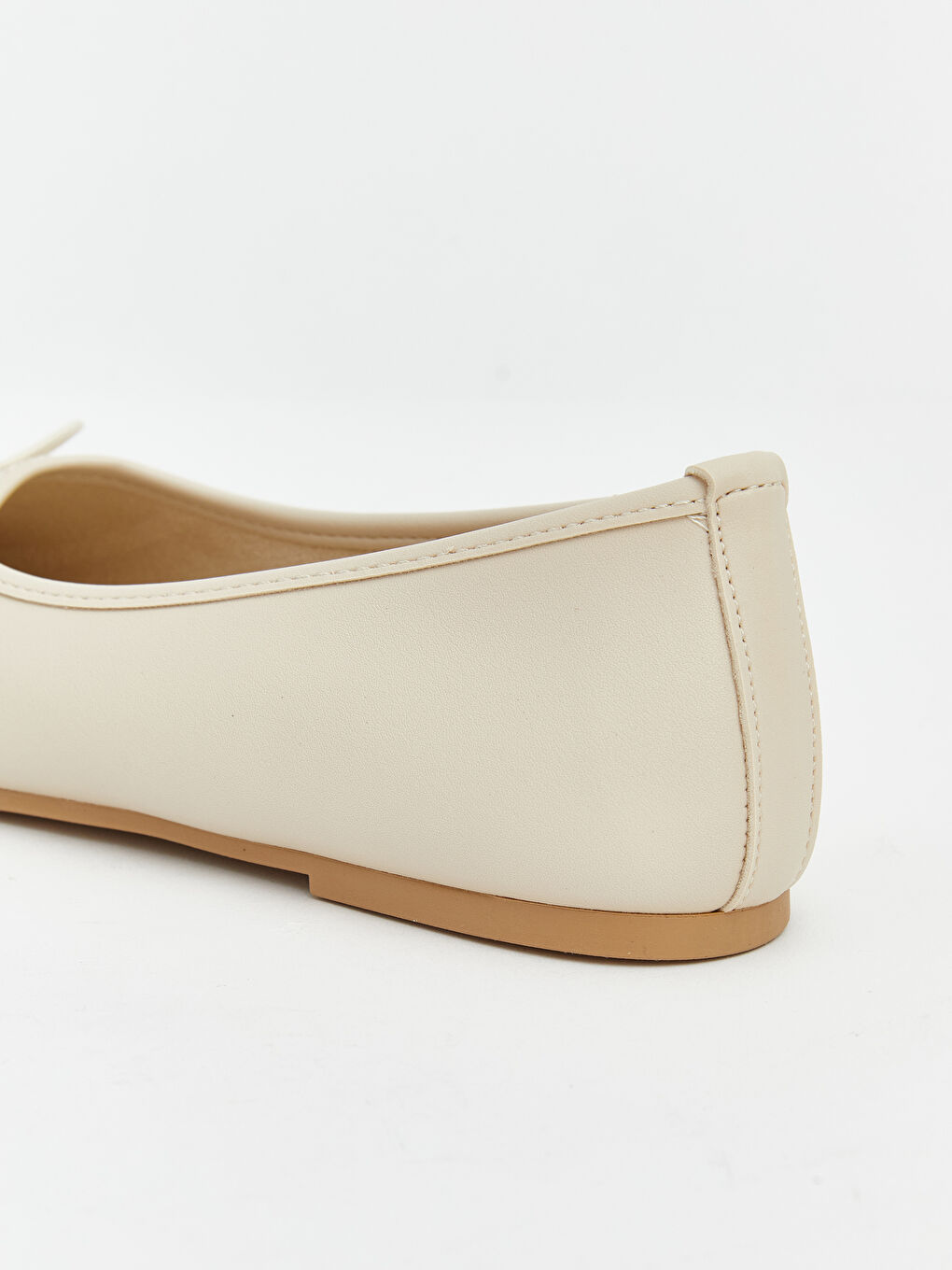 Bej Deri Görünümlü Kadın Babet-4