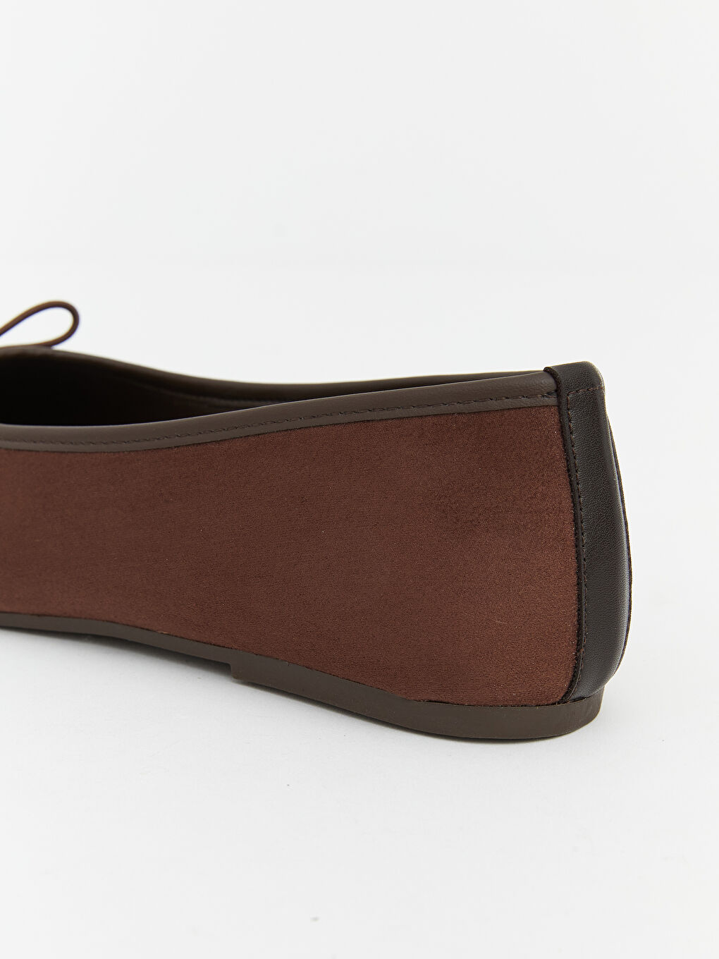 Kahverengi Deri Görünümlü Kadın Babet-4