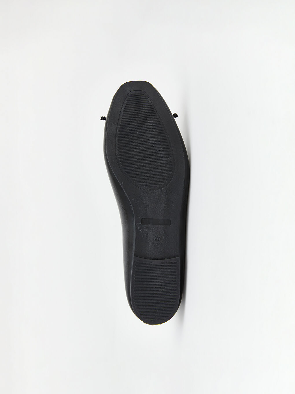 Siyah Deri Görünümlü Kadın Babet-3