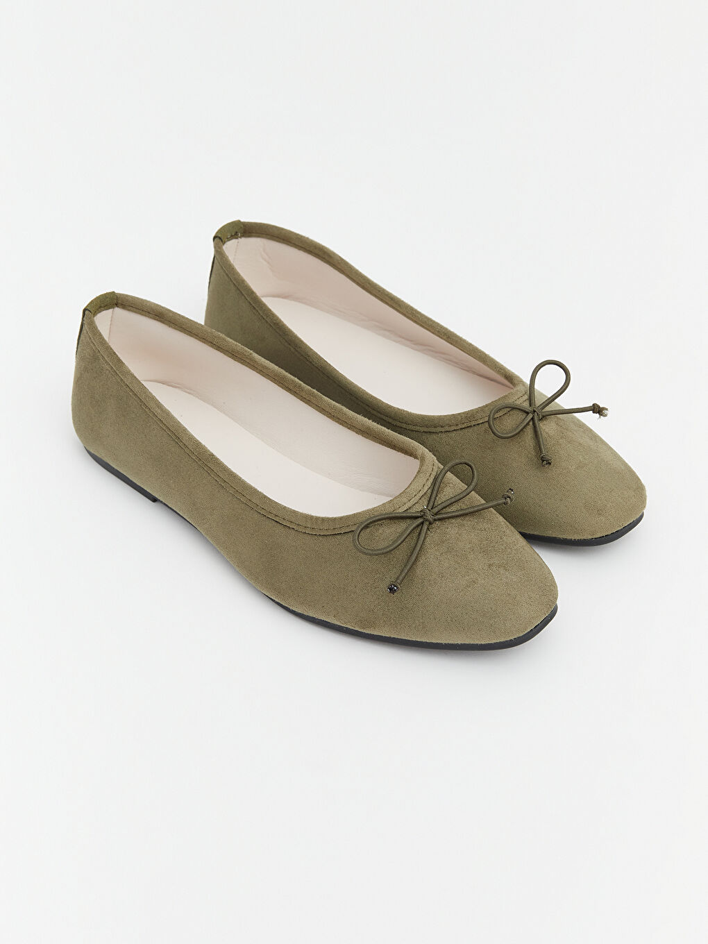 Haki Deri Görünümlü Kadın Babet