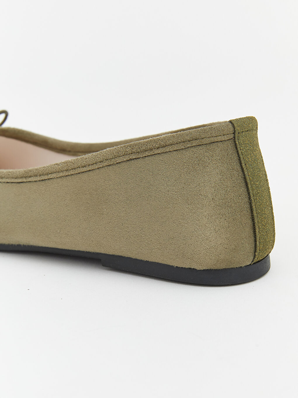 Haki Deri Görünümlü Kadın Babet-4