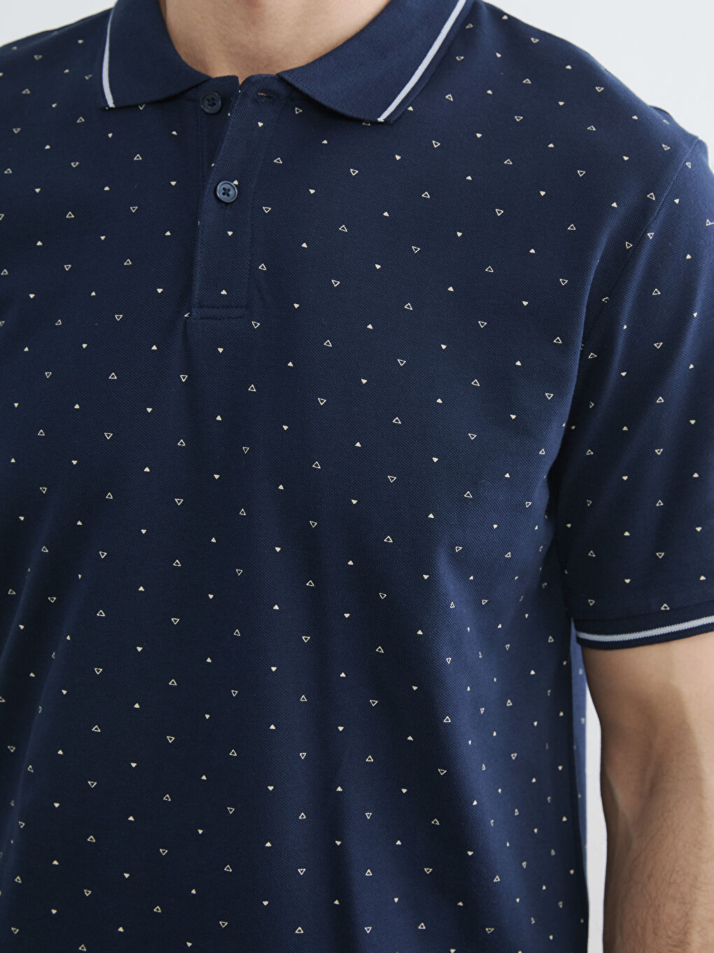 تي شيرت رجالي بقصة ضيقة بياقة بولو-2