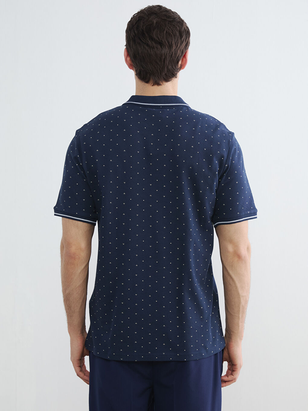 تي شيرت رجالي بقصة ضيقة بياقة بولو-3