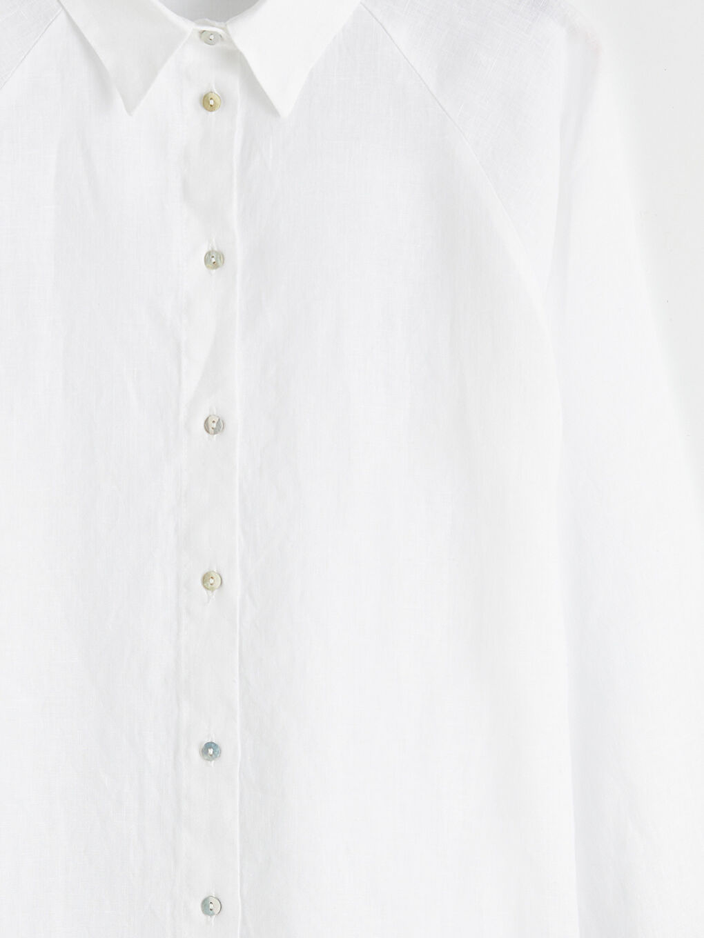 Beyaz Keten Kadın Gömlek-2