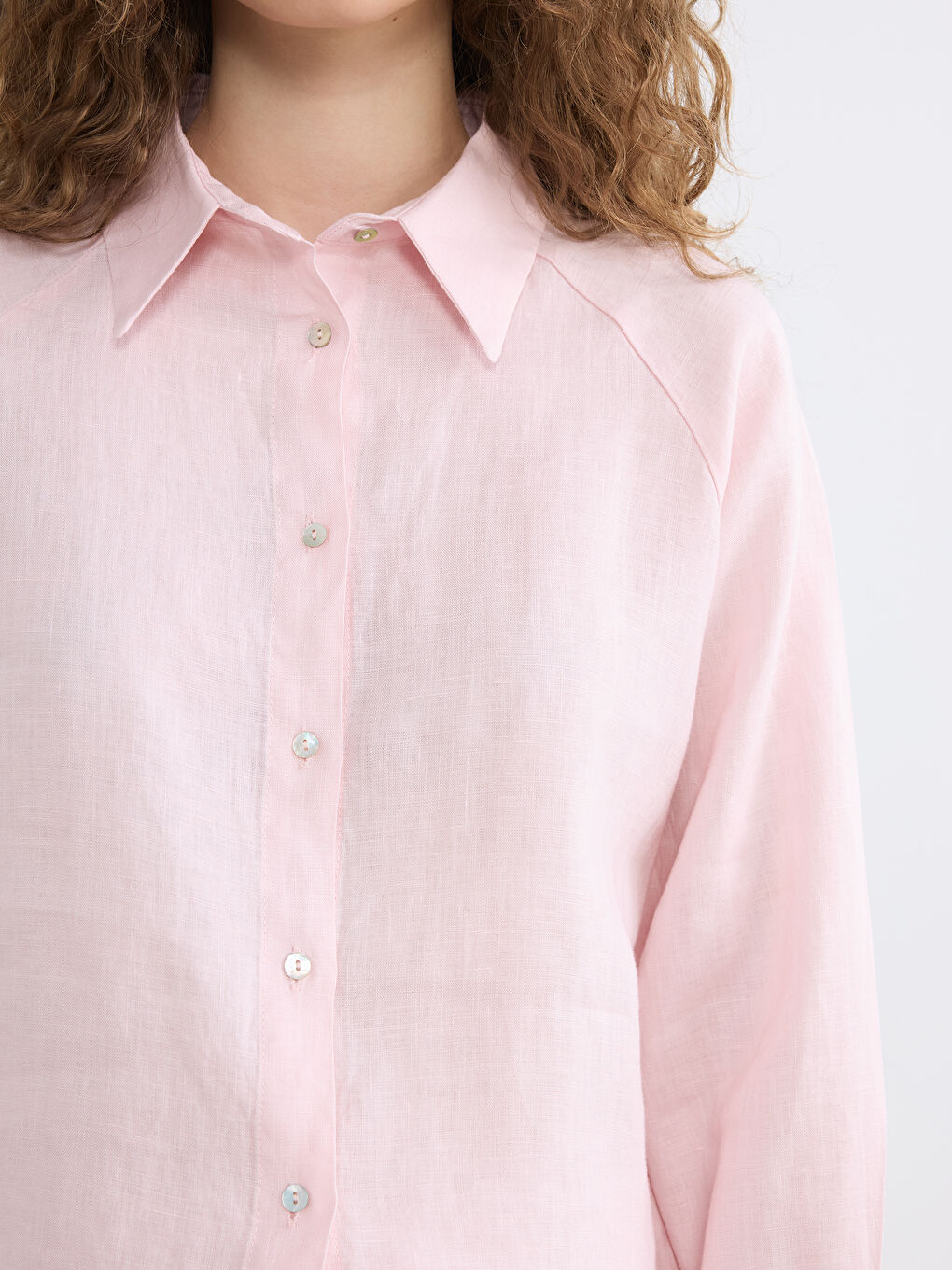 Women's %100 Linen Shirt-2