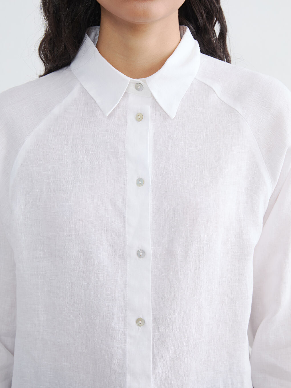 Women's %100 Linen Shirt-2