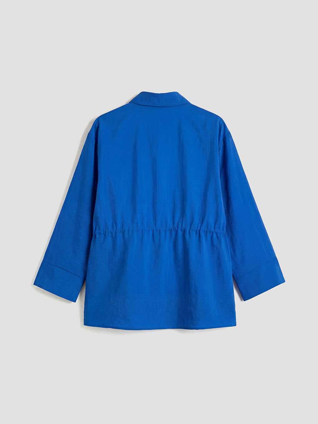 Mavi Beli Bağlamalı Kadın Gömlek Tunik-1