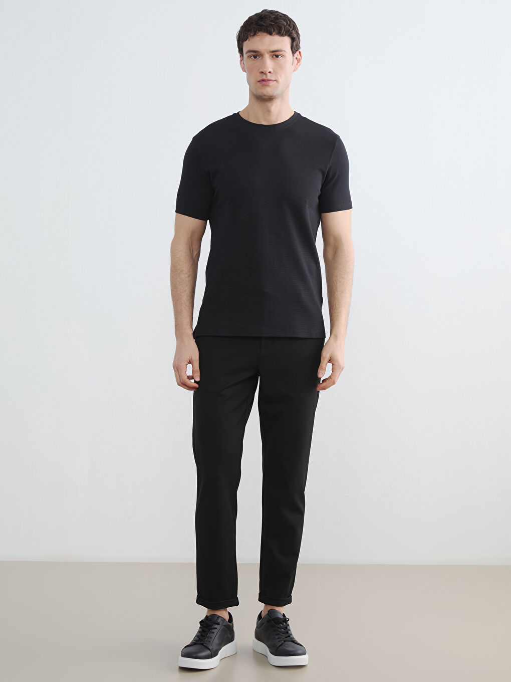 Slim Fit Crew Neck Men's T-Shirt-1