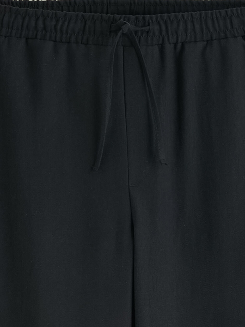 Siyah Beli Lastikli Loose Fit Kadın Pantolon	-2