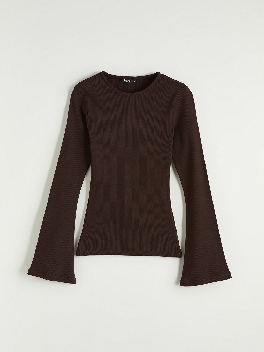 Kahverengi Bisiklet Yaka İspanyol Kol Kadın Body