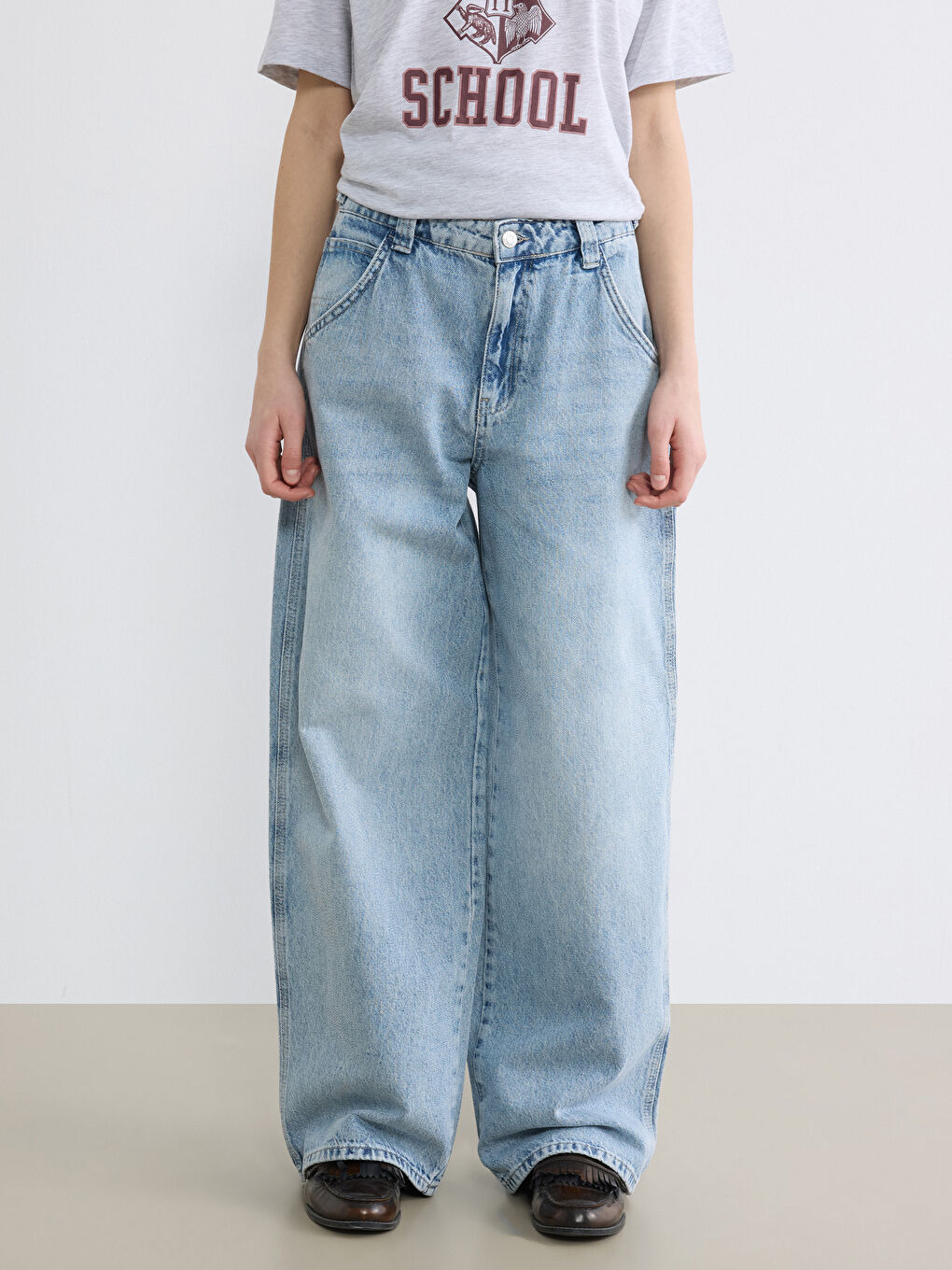 Wideleg Women's Jean Pants-1