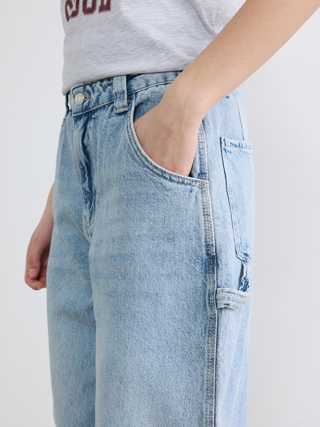 Wideleg Women's Jean Pants-2