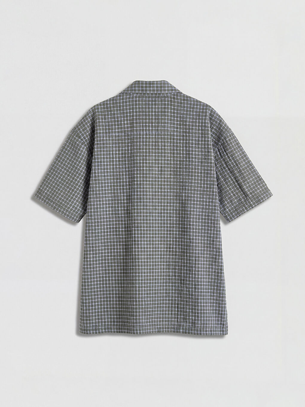 Yeşil Ekose Kısa Kollu Erkek Çocuk Gömlek-1