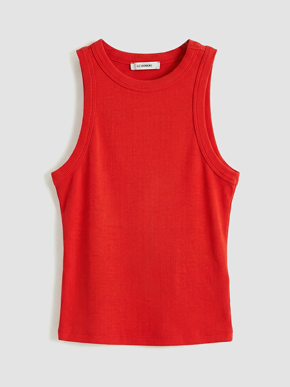 Kırmızı Bisiklet Yaka Kadın Atlet-4