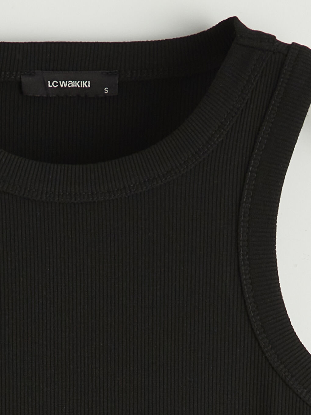 Siyah Halter Yaka Fitilli Kadın Atlet-5