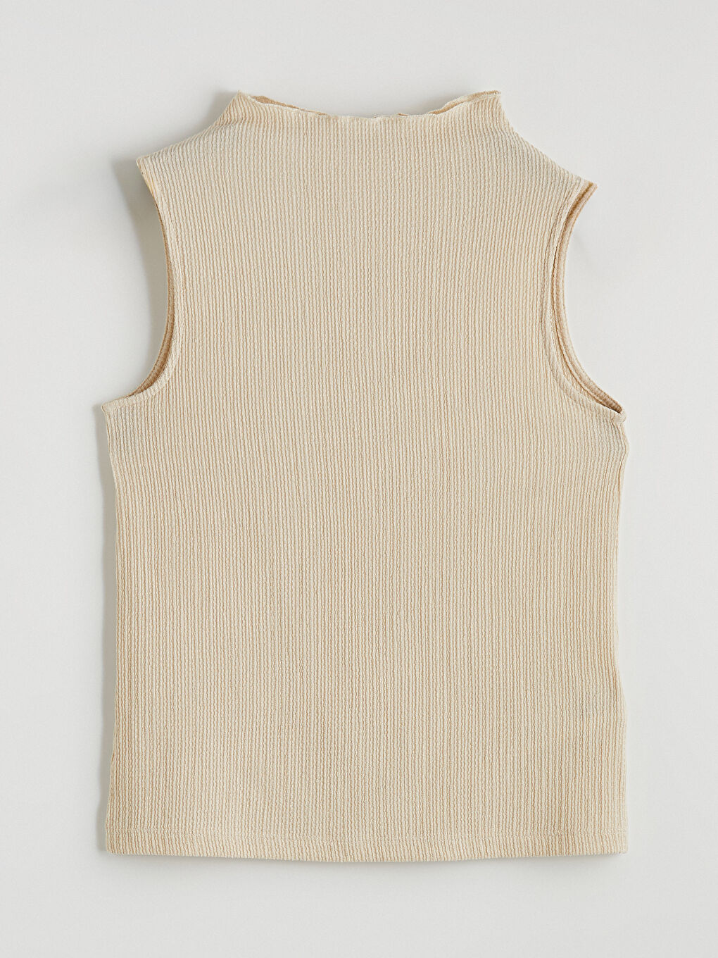 Bej Dik Yaka Dokulu Bluz-4