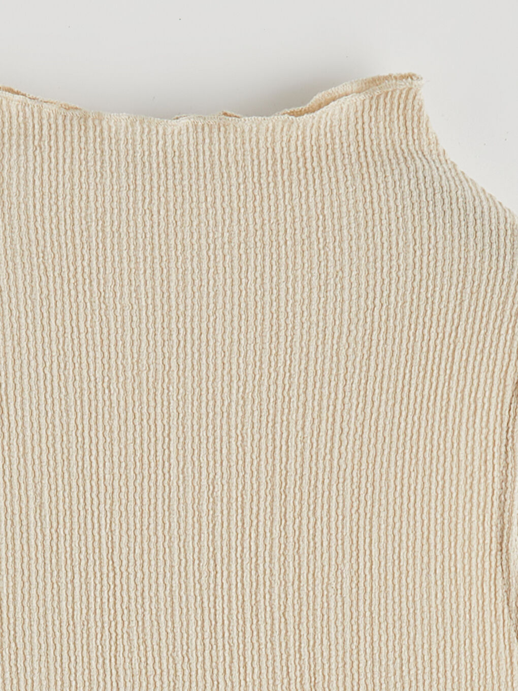 Bej Dik Yaka Dokulu Bluz-5