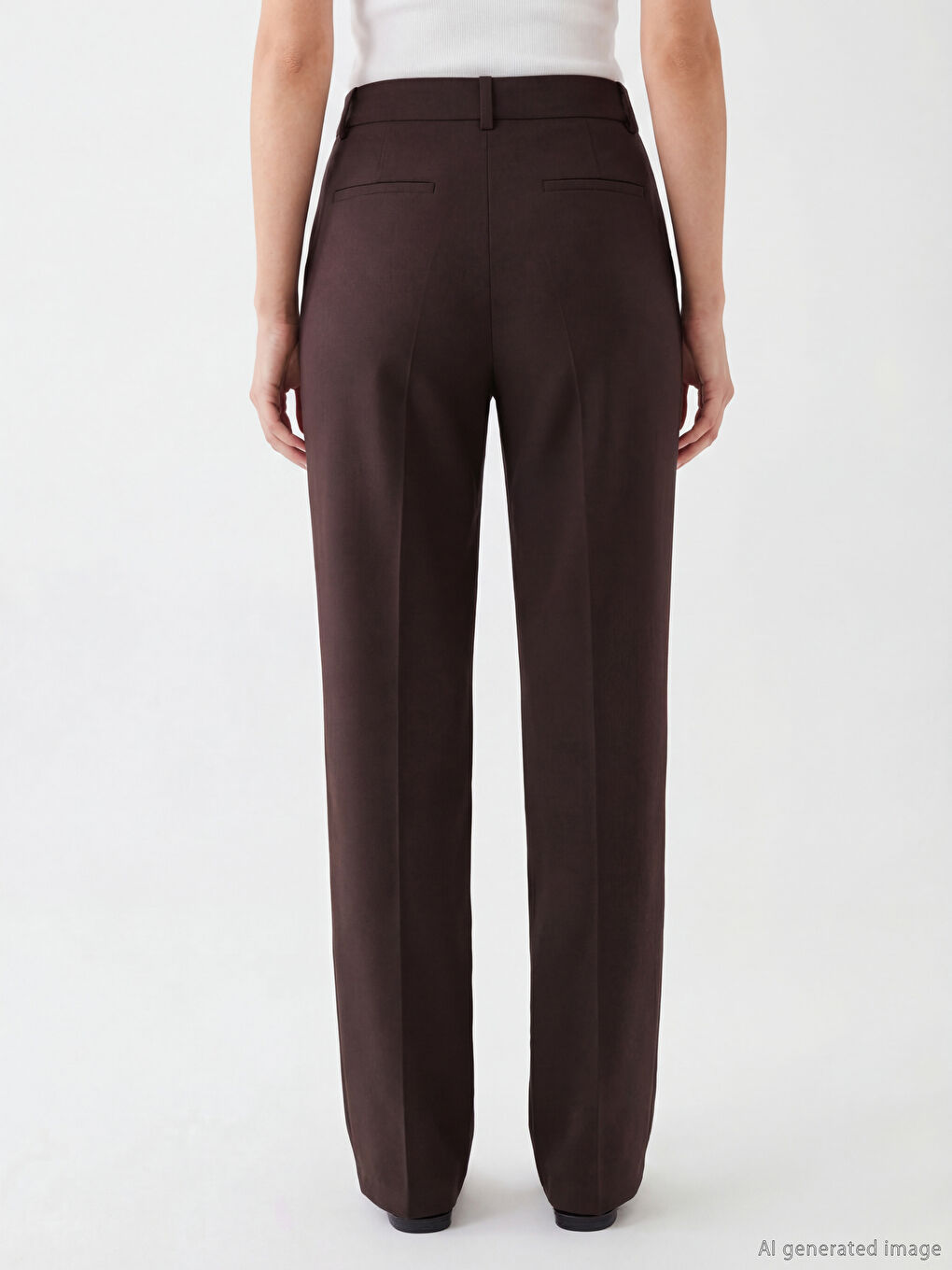 Regular Fit Flared Women's Trousers-3