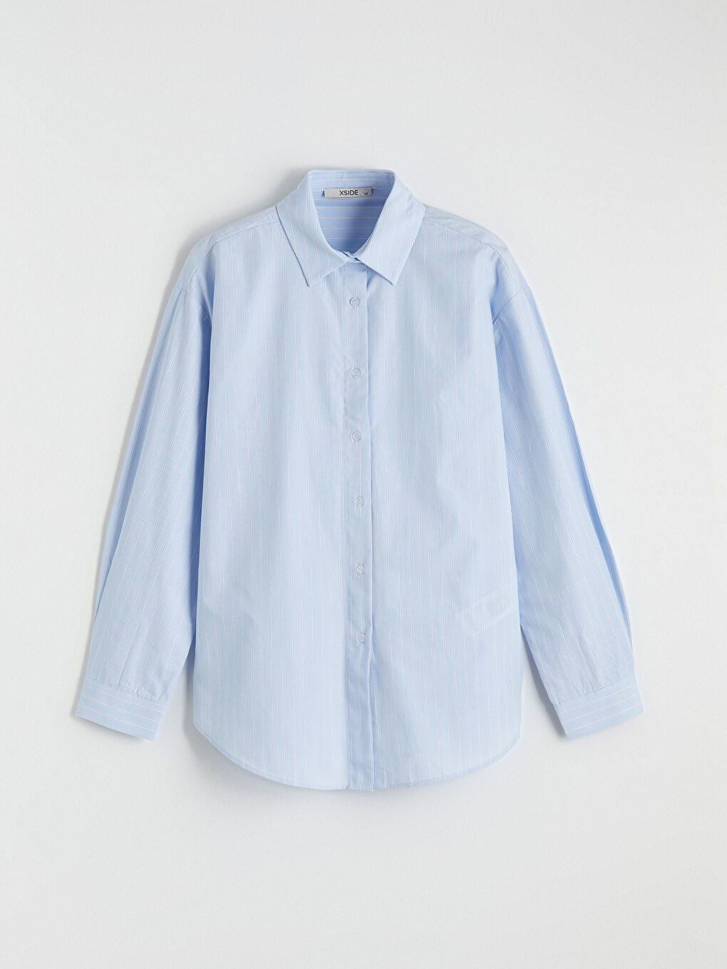 Striped Oversize Poplin Women's Shirt-4
