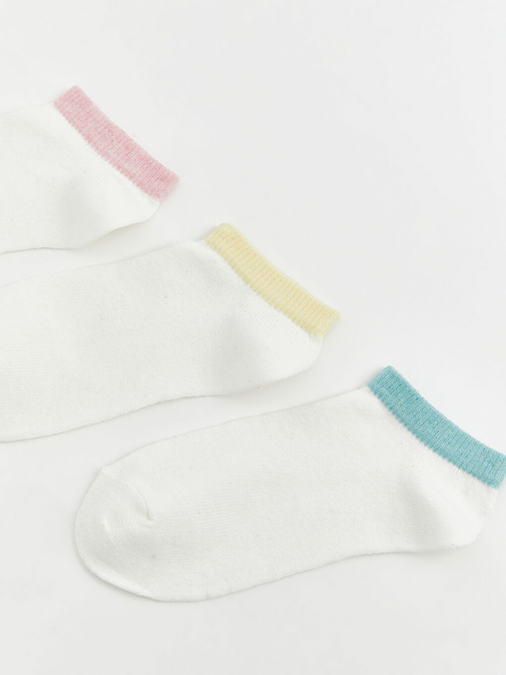 Lila Kız Çocuk Patik Çorap 3'lü-1