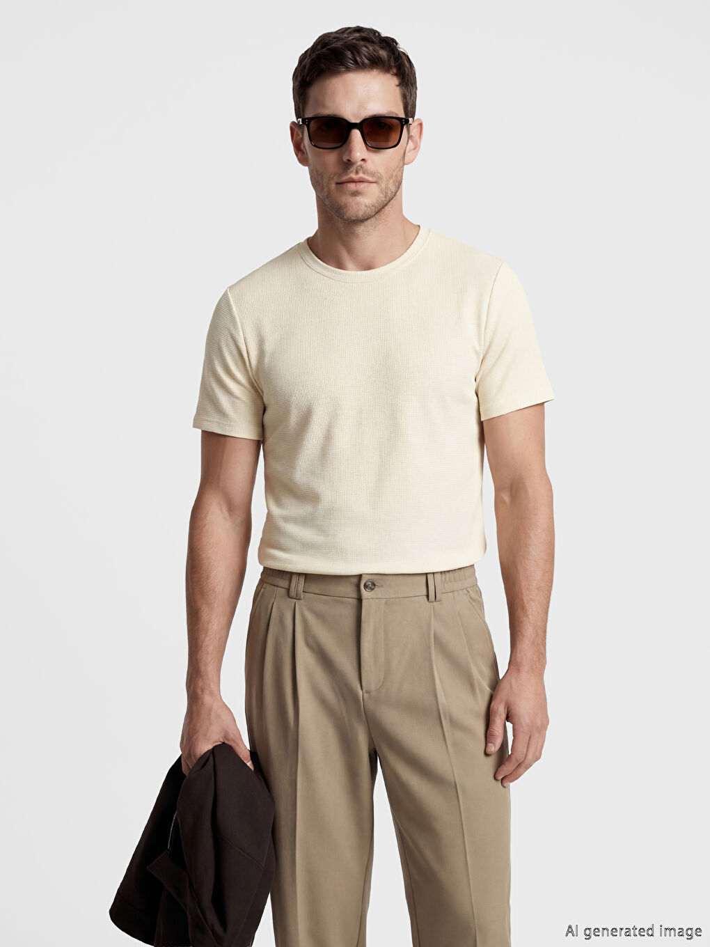 Crew Neck Knitted Men's T-Shirt