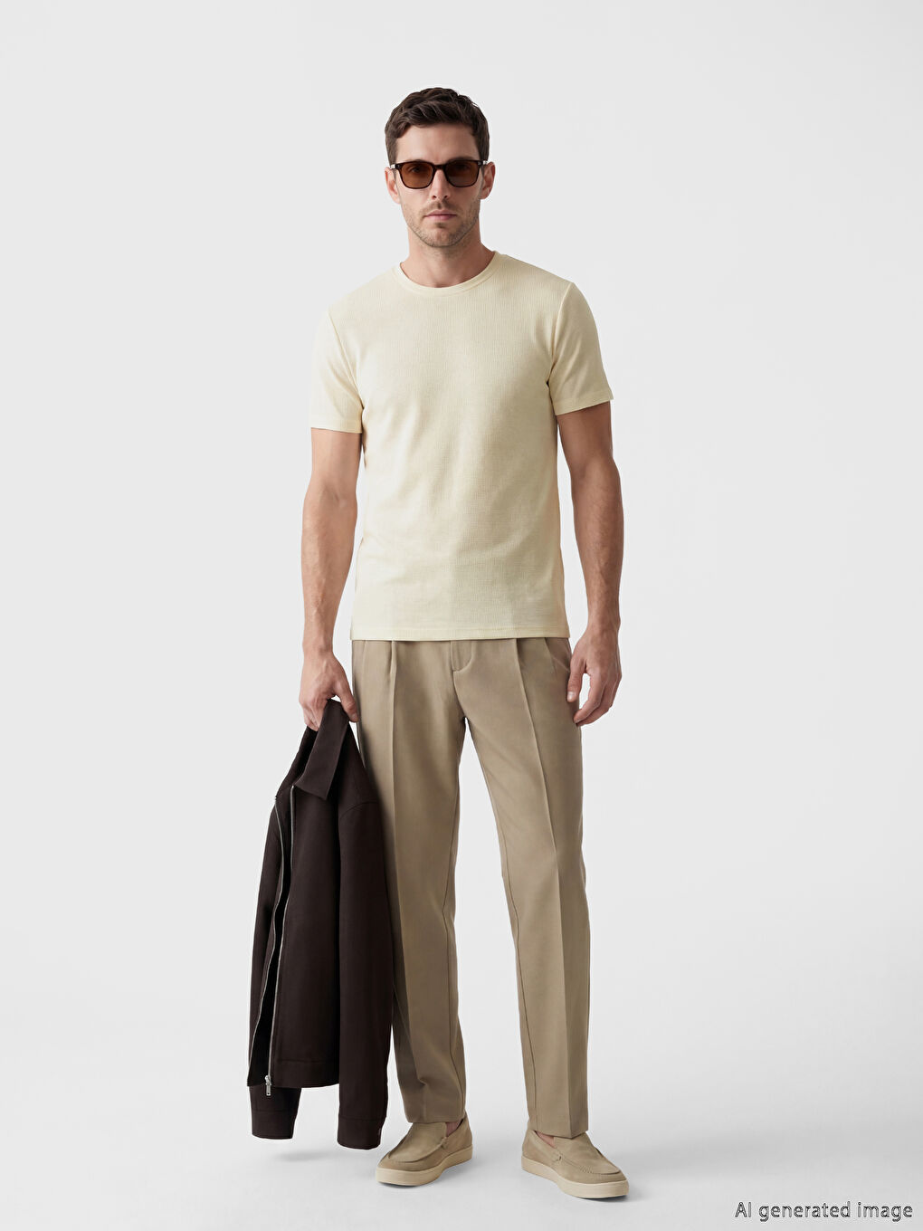 Crew Neck Knitted Men's T-Shirt-1