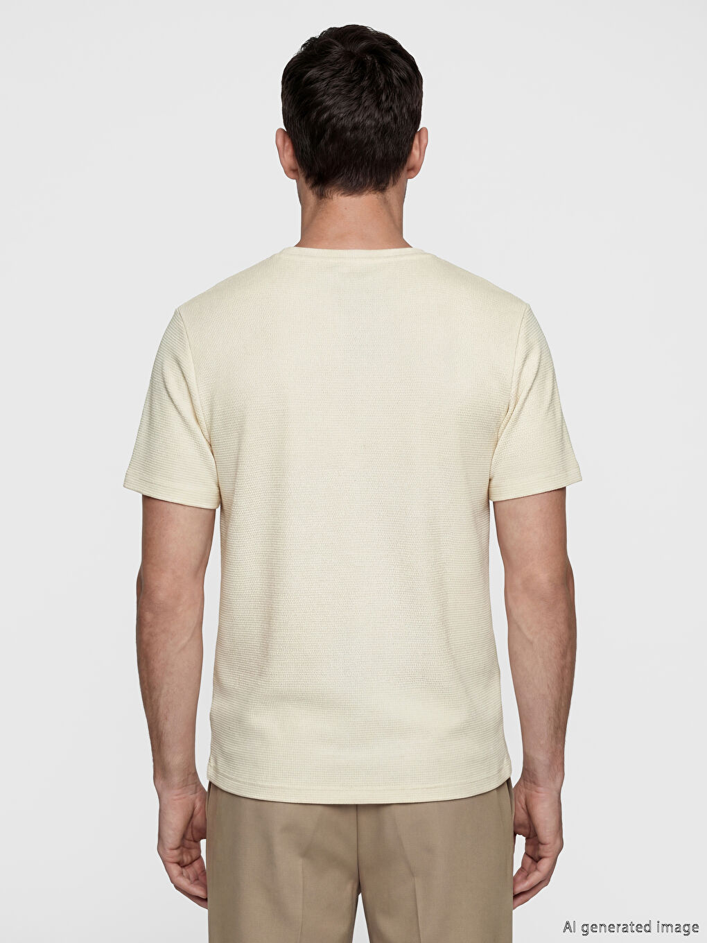 Crew Neck Knitted Men's T-Shirt-3