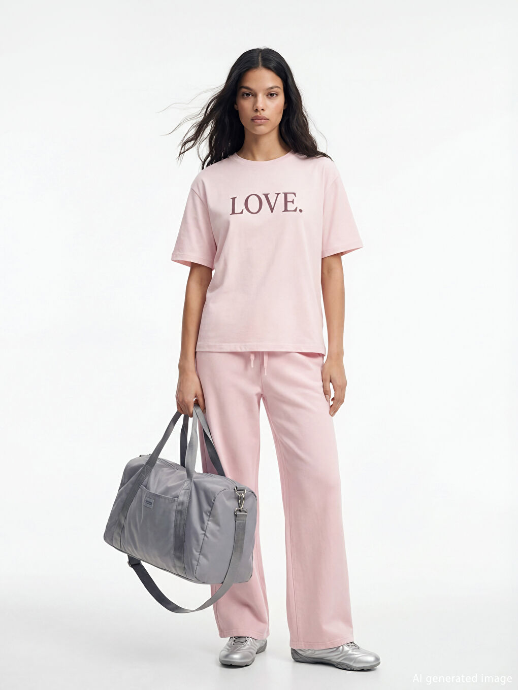 Әйелдер қызғылт Футболка-1