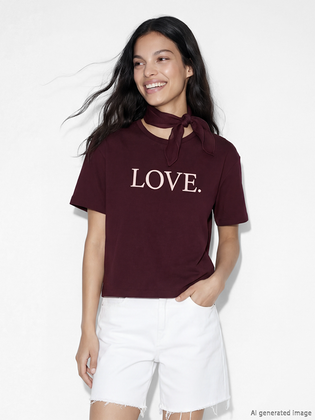 Женская футболка с круглым вырезом из мягкой ткани с принтом