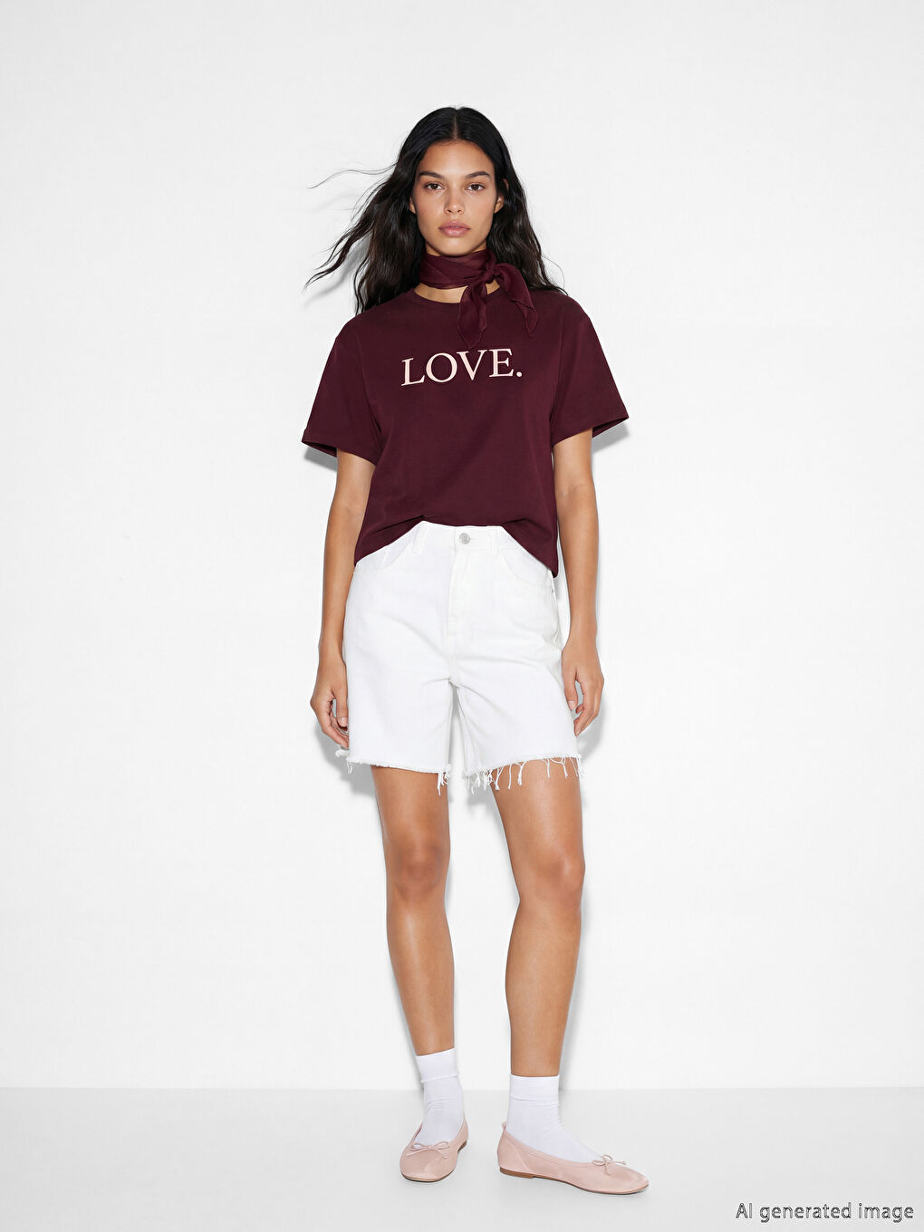 Женская футболка с круглым вырезом из мягкой ткани с принтом-1